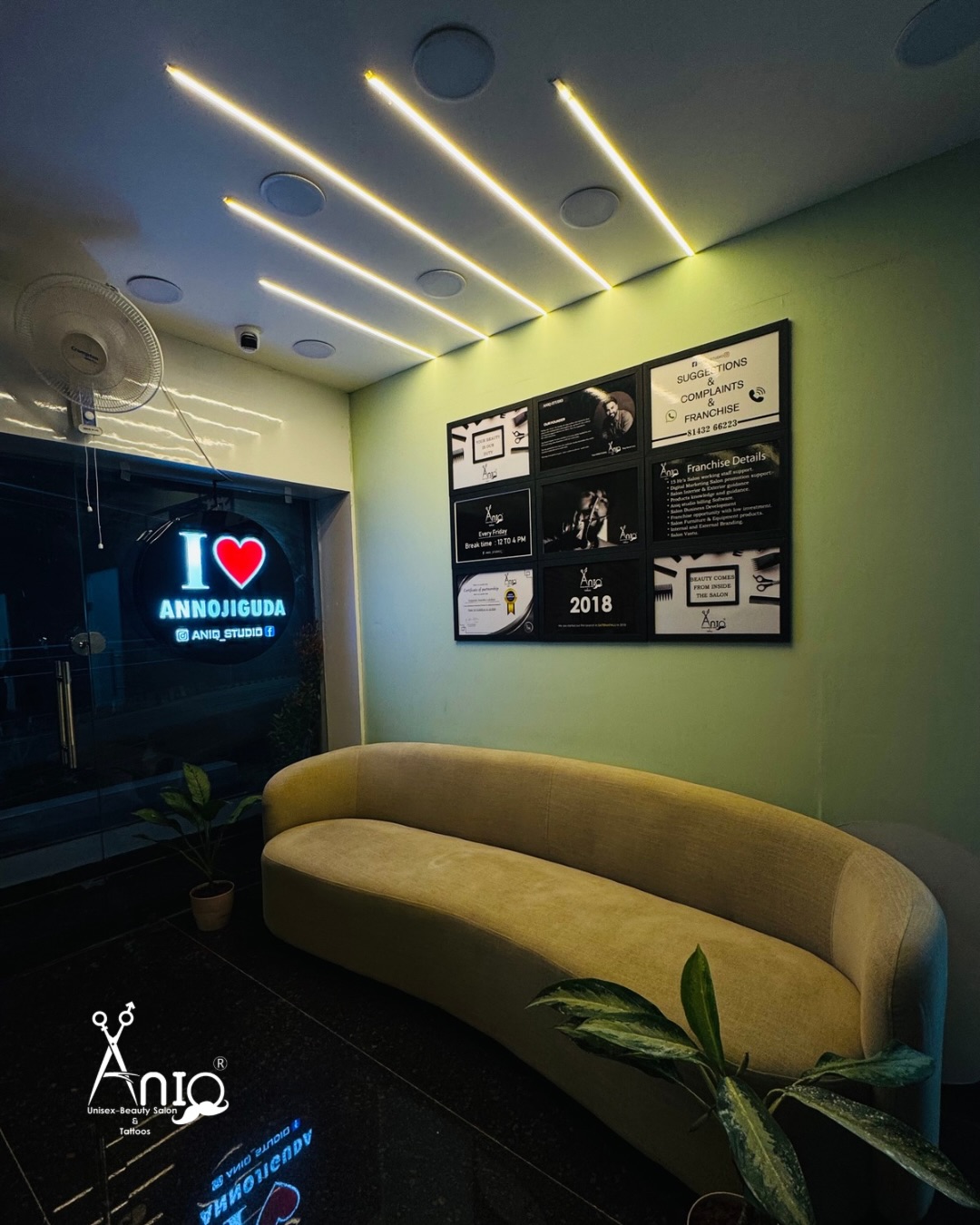 Kids styling mirrors at ANIQ Salon Annojiguda